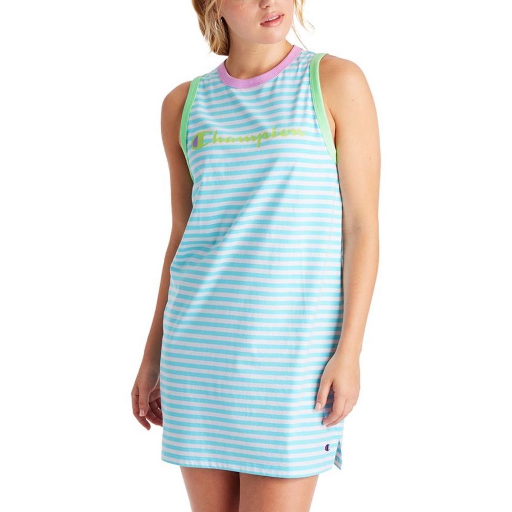 CHAMPION campus striped tank top dress